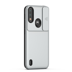 Coque de téléphone rigide en PC avec revêtement en cuir mat glacé pour MOTO E7 G06 G36, protection de l'appareil photo avec fenêtre coulissante - Product Image 5
