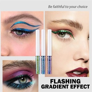 Eyeliner caméléon 6 couleurs, effet nacré métallique brillant, fard à paupières scintillant, liner multi-chrome, maquillage des yeux effet aurore changeant de couleur - Product Image 1