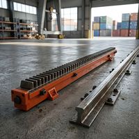 Crémaillère robuste en acier forgé usiné avec précision pour grue de conteneurs portuaire