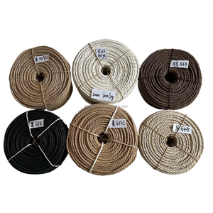 Corde d'emballage de meubles de chaise en matériau tissé durable de 6mm Cordon de papier artisanal torsadé gris noir naturel pour l'emballage de chaise - Product Image 2