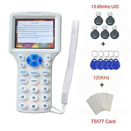 Handheld RFID 125khz 13.56mhz Card Reader Writer Copier