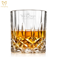 Verres à whisky personnalisés Tasse à boire de liqueur créative Verres diamantés Verre cristal à base épaisse