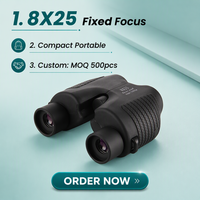 Jumelles 8x25 en gros UCFO à mise au point automatique fixe, télescope d'extérieur pour l'observation des oiseaux, le camping, logo personnalisé