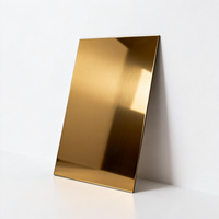 Fabricant de tôles en acier inoxydable colorées PVD sur mesure, panneau décoratif miroir
