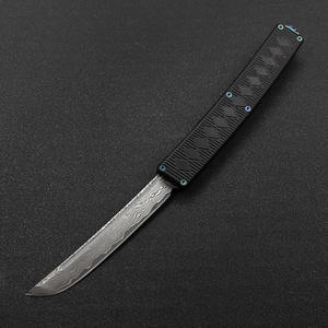 FatDragon Nouveau couteau utilitaire Warrior EDC en acier Damas, couteau d'extérieur pour la défense personnelle, fonction de coupe de papier, personnalisable OEM - Product Image 2