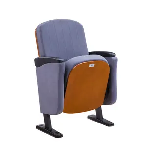 Standard-sized, soft fabric and foldable Auditorium chair for school, lecture, church and theater halls