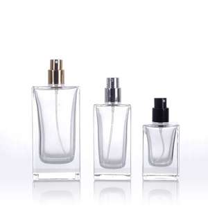 Nuevo diseño de lujo cuadrado 100mL botella de perfume de vidrio en aerosol vacía embalaje - Product Image 5