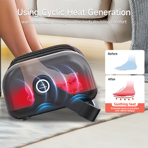 Jepang elektrik Shiatsu drainase limfatik kaki pijat pedikur refleksologi dengan kantung udara fitur panas aplikasi tubuh - Product Image 2