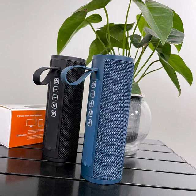 Fabric Speaker Wireless Portable Fabric Small Speaker Home Desktop Bedhead Retro Round Subwoofer Gift Speaker B69