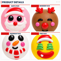 Jouet anti-stress de Noël à presser, 10 cm, Père Noël, Bonhomme de neige, Renne, Arbre, Jouet sensoriel souple pour soulager le stress, Cadeaux pour enfants et adultes