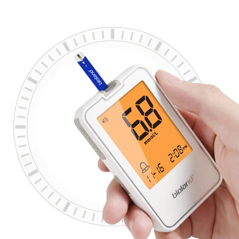 Home care clinical blood glucose meter rapid quick 5sec 0.7ul blood accurate check glucometer with strip