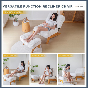 Kursi ruang tamu RH Sofa kompresi tunggal kursi aksen dapat disesuaikan Ottoman bantal tebal kursi ruang duduk - Product Image 6