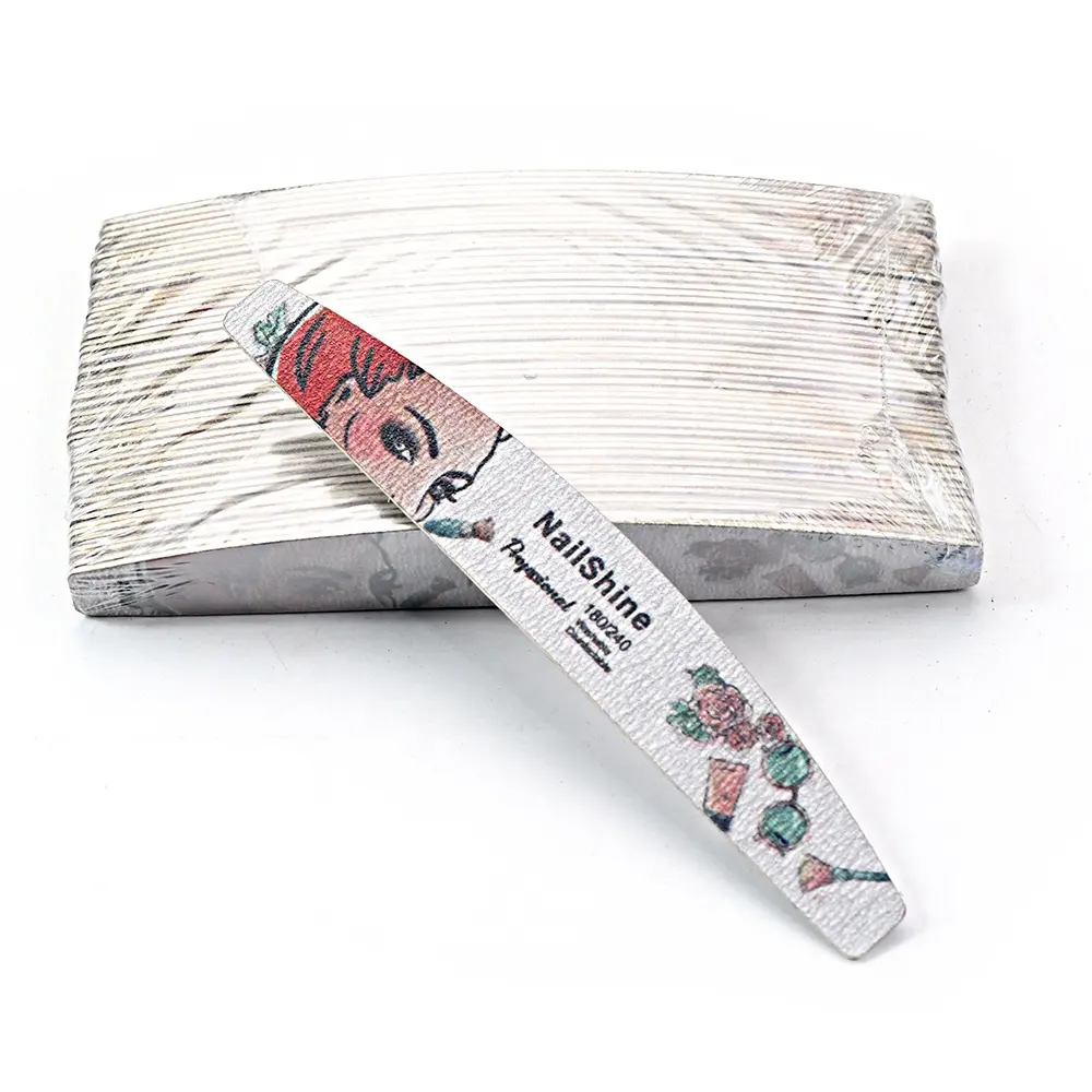 50pcs/pack Zebra Sandpaper File Wood Material Beauty Girls Printing Abrasive Sanding paper 100/180/240 grit