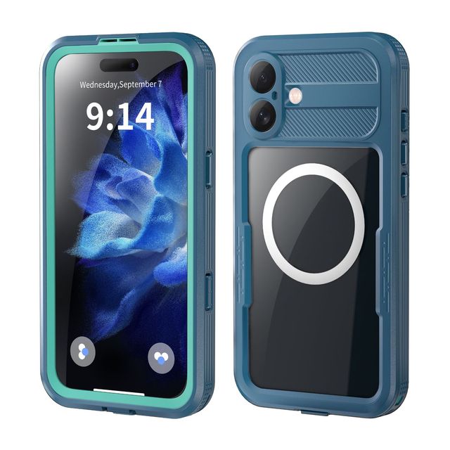 IP68 Waterproof Magnetic Case for iPhone 16 Pro Max Dustproof Underwater Touch Screen Diving Case Phone Shell
