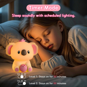Mignon <span class=keywords><strong>Koala</strong></span> Pépinière Led Silicone Chevet Bébé Salon Tactile Bureau Animal Lampe Sans Fil Dormir <span class=keywords><strong>Veilleuse</strong></span> pour Enfants - Product Image 3