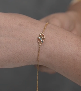 Elegante Brazalete de Cadena Minimalista de Oro de 22K para Mujer, Estilo Diario, Ligero, de Diseño, Regalo de Joyería - Product Image 2