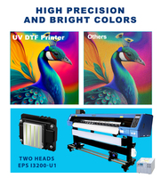 Impresora UV de rollo a rollo para cuero, PVC y lona, 2 cabezales, CMYK/blanco/barniz, plotter.