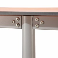 Table et chaises pliantes de style moderne pour restaurant de restauration rapide, cantine scolaire, 8 places