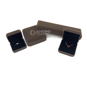 Jewelry <b>Box</b> Pendant <b>Earrings</b> Bracelet Ring Necklace Gift Boxes Cases Wedding Velvet Iron Square Jiesheng Brand - Product Image 2