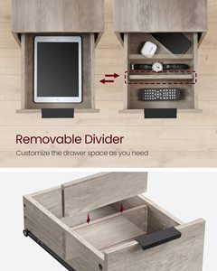 Side <strong>Table</strong> with Charging Station Narrow End <strong>Table</strong> with 2 Drawers <strong>Slim</strong> Nightstand and <strong>Bedside</strong> <strong>Table</strong> with Storage - Product Image 5