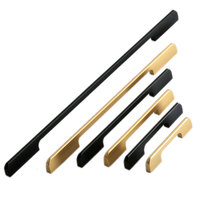אלומיניום סגסוגת ארוך מושך 96 - 960mm ריהוט ארון ארון שידת מגירת דלת זהב/שחור מודרני ארוך למשוך ידית