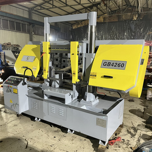 Sierra <span class=keywords><strong>de</strong></span> cinta <span class=keywords><strong>de</strong></span> alta resistencia <span class=keywords><strong>de</strong></span> venta directa <span class=keywords><strong>de</strong></span> fábrica GB4228 GB4232 GB4250 para corte <span class=keywords><strong>de</strong></span> <span class=keywords><strong>metal</strong></span> y acero con mordaza hidráulica 5.5KW Estándar CE - Product Image 5