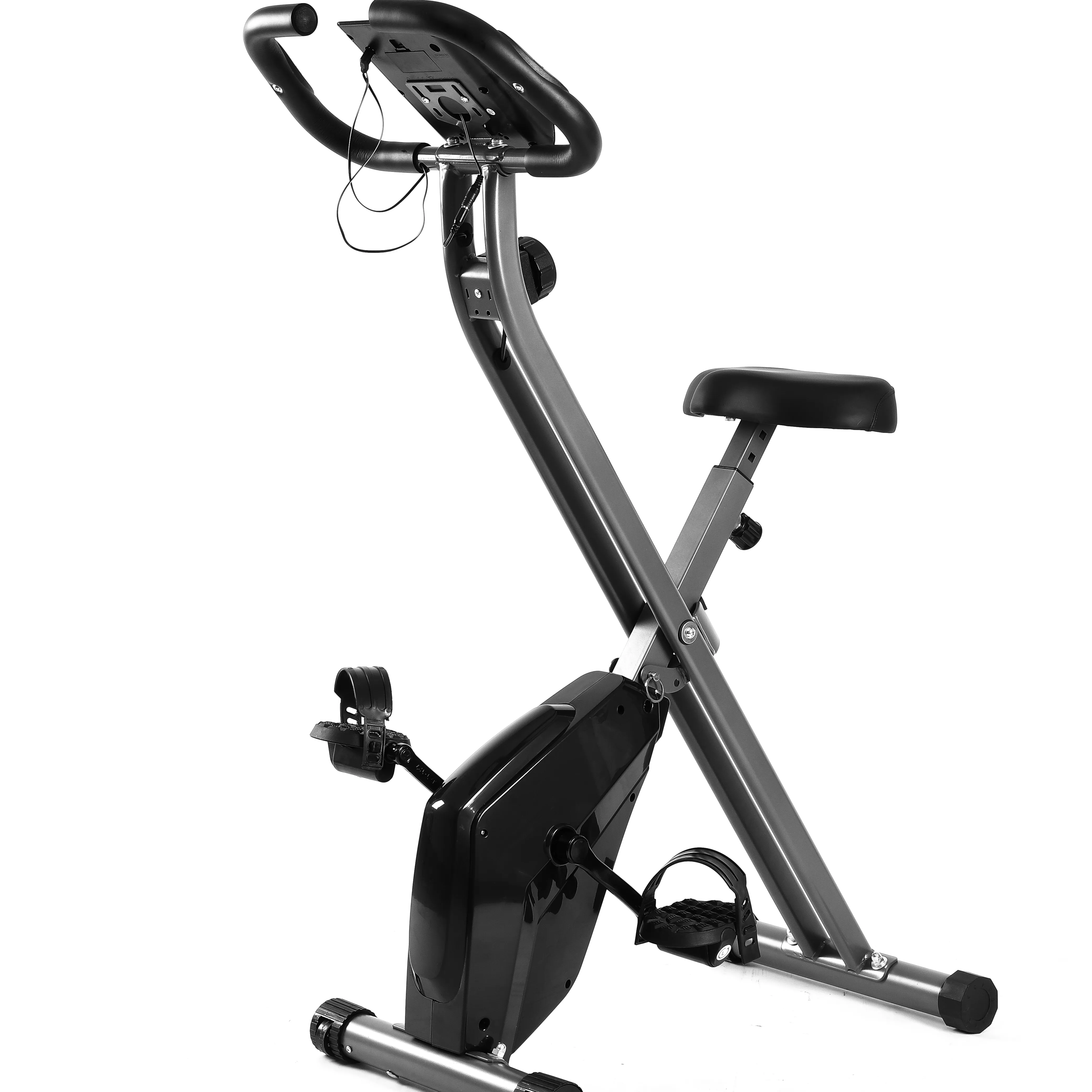الجسم فليكس معدات التمرين المغناطيسي دراجة مائلة ممارسة اللياقة البدنية x-الدراجة LED نبض