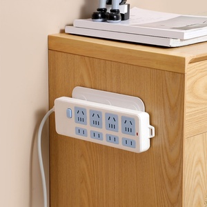 Wall Mobile <b>Phone</b> Holder Bracket Punch-free Mounted Organizer Plug Charging Stand Remote <b>Control</b> Storage Box - Product Image 5