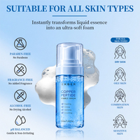 EKBER OEM & ODM Répare la barrière cutanée endommagée Stimule la régénération cutanée Essence à bulles de peptide de cuivre bleu Formule personnalisée