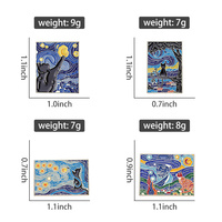 Peintre de génie Van Gogh épingle en émail personnalisé pinceau art peinture à l'huile broches badge chemise épingle de revers boucle bijoux cadeau pour un ami