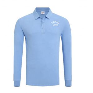 Chemises polo longues personnalisées de haute qualité en gros, motifs personnalisés, style simple - Product Image 1
