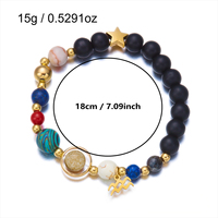 Handgefertigtes 12 Sternzeichen Naturstein-Armband Mattschwarzer Onyx Lapislazuli Perlen Horoskop Astrologie Schmuck für Männer Frauen