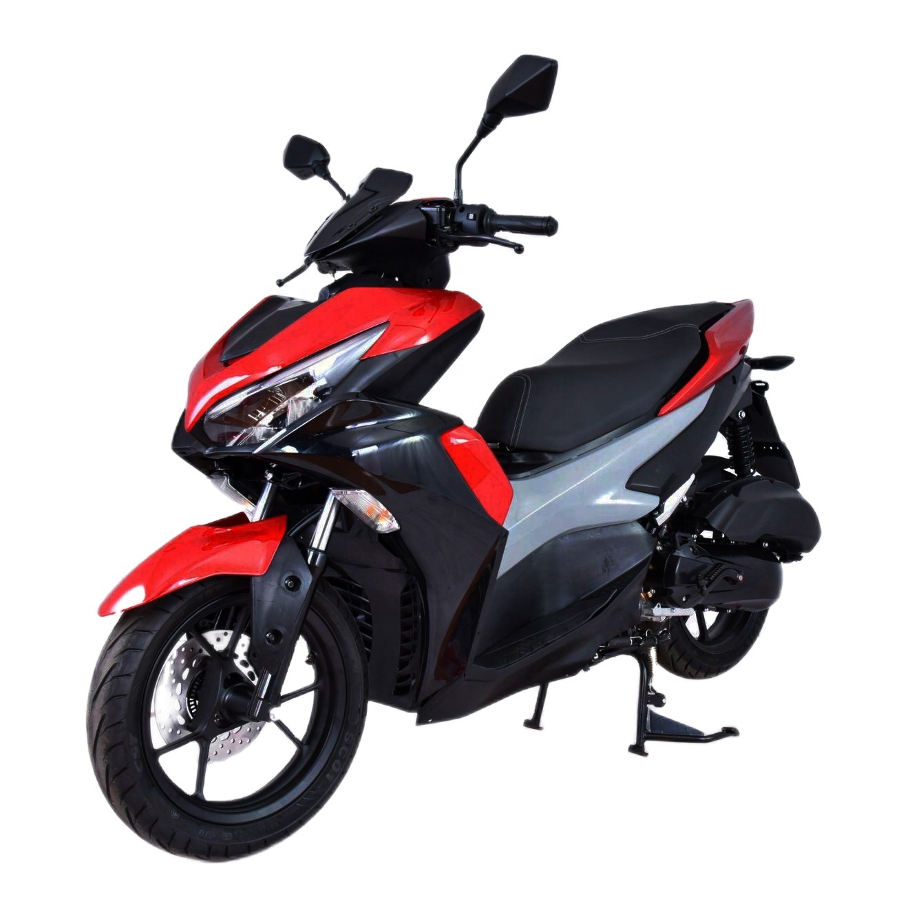 اللون الأحمر جديد البنزين بالطاقة سكوتر 150cc 4 السكتات الدماغية أفضل بيع دراجة بخارية صغيرة بمحرك غاز اثنين عجلة دراجات رجل بالغاز التلقائي الدراجة