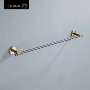 Custom Bathroom Hand Towel Holder Wall Mount Stainless Steel 304 Bathroom Matte Black Single Towel Bar