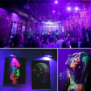 UVA 385-400nm Póster fluorescente Lámpara de luz negra 100W Equivalente a BR30 Bombilla <span class=keywords><strong>LED</strong></span> negra para brillar en la oscuridad - Product Image 6