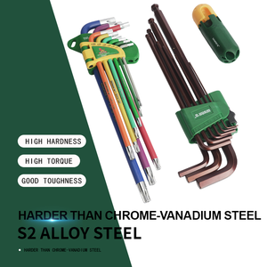 Juego de llaves Allen hexagonales Torx métricas con mango en T de brazo Extra largo, 9 Uds., juego de Llaves hexagonales Allen de punta de bola - Product Image 3