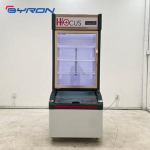 Refrigerador Comercial de Doble Temperatura para Tiendas de Conveniencia, Refrigerador Superior y Congelador Inferior, Refrigerador con Puerta de Vidrio para Exhibición en Tiendas Minoristas - Product Image 1