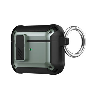 Nouvel arrivage de l'interrupteur de verrouillage Double boucle Design dur PC étui antichoc pour Apple pour <span class=keywords><strong>AirPods</strong></span> 1 2 Pro 3 accessoires casque - Product Image 6