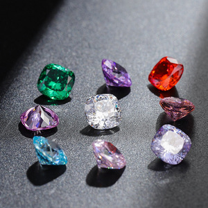 เพชรซิร์คอนทรงสี่เหลี่ยมสีสันสดใสแบบรังนก  หลังแบน สำหรับงาน DIY  อุปกรณ์ตกแต่งเครื่องประดับ บรรจุ 6 ช่อง  แหล่งผลิตอี้หวู่ - Product Image 2