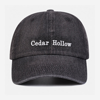 Casquette de baseball en jean délavé vintage non structurée, personnalisable avec étiquette privée, style Dad Hat, à sangle réglable