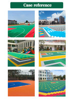 Tapis de sol en grille de riz à double couche à bords arrondis épaissis RD220, spécial pour les terrains de badminton et de tennis