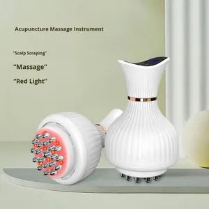 Electric Meridian <b>Brush</b> Whole Body Warm Massager Red Light Heat Cupping Facial Features Household Microcurrent Pulse Massage - Product Image 2