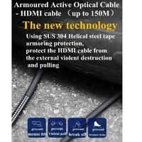 Câble HDMI blindé en fibre optique 4K 8K Dtech Ultra Armor AOC Actif 10M 15M 20M 100M