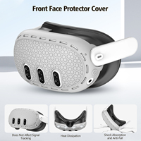 Ensemble d'accessoires pour joueurs de réalité virtuelle avec masque de protection pour la tête, contrôleur, lentille, protection des boutons du pouce, silicone, 5 pièces
