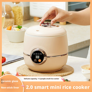 Cuiseur à riz compact domestique 450W 2.0L à double couche, mini capacité, contrôle numérique intelligent, cuisson rapide, avec tasse doseuse automatique 2.0L - Product Image 5