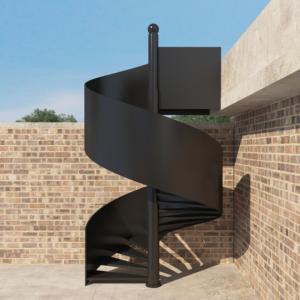 <span class=keywords><strong>Escalier</strong></span> <span class=keywords><strong>en</strong></span> <span class=keywords><strong>colimaçon</strong></span> extérieur <span class=keywords><strong>en</strong></span> acier au carbone, design contemporain, profil mince, construction de précision, intégré toutes saisons, à poutre fermée - Product Image 2