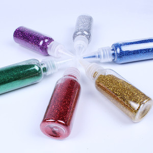 Poudre à paillettes de <span class=keywords><strong>sable</strong></span> pour enfants, accessoire hexagonal non toxique, bricolage laser, dans un bouteille à bouche pointu, 10 pièces - Product Image 6