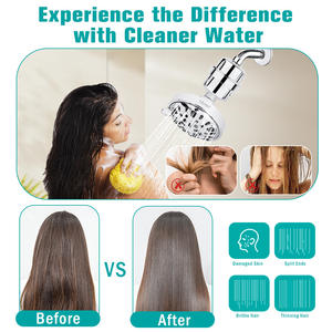 Filtro de cloro de ducha de alto rendimiento Cartucho de filtro de 15 etapas Filtro de ducha revitalizante-Reduce la picazón en la <span class=keywords><strong>piel</strong></span> seca, caspa - Product Image 4