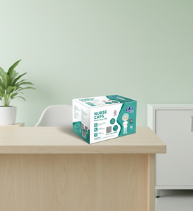 Gorros desechables transpirables para enfermeras, con ajuste seguro y protección limpia, para uso en hospitales, clínicas y laboratorios, unisex, blanco y verde - Product Image 2