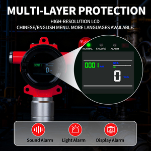<span class=keywords><strong>Detector</strong></span> <span class=keywords><strong>de</strong></span> <span class=keywords><strong>Gas</strong></span> Industrial Fijo para GLP, CH4, CO, NH3, CL2, H2S, Oxígeno, Amoníaco, Metano, Hidrógeno, Fosfina, <span class=keywords><strong>Gas</strong></span> <span class=keywords><strong>Natural</strong></span> Combustible - Product Image 2